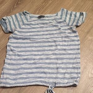LOFT small Shirt Striped Blue White